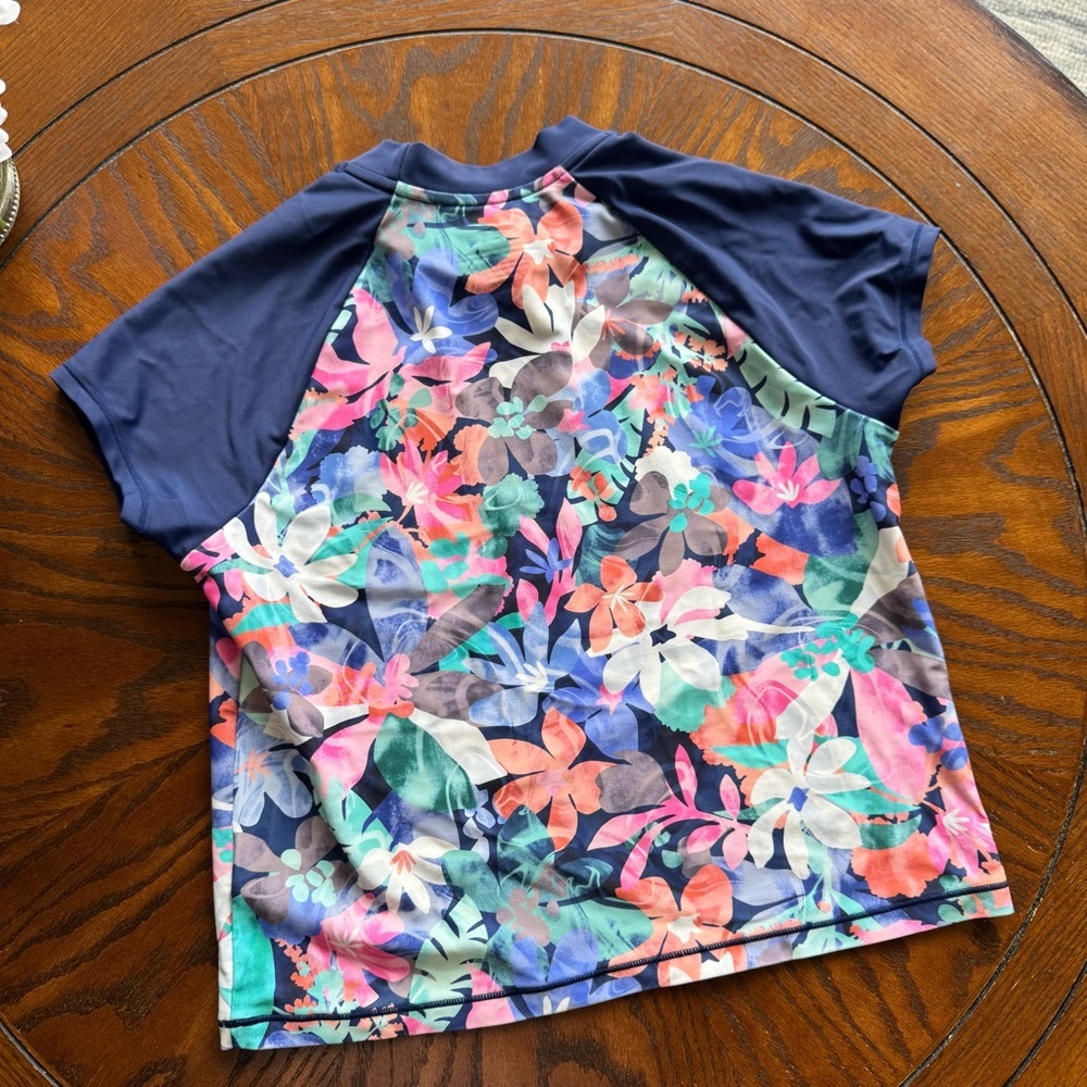 Athleta Blue Rashguard Swim Top - Picture 10 of 13